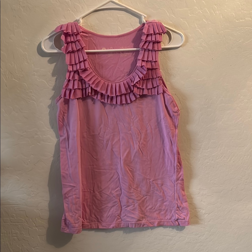 Pink/Lavender Ruffle Sleeveless Top